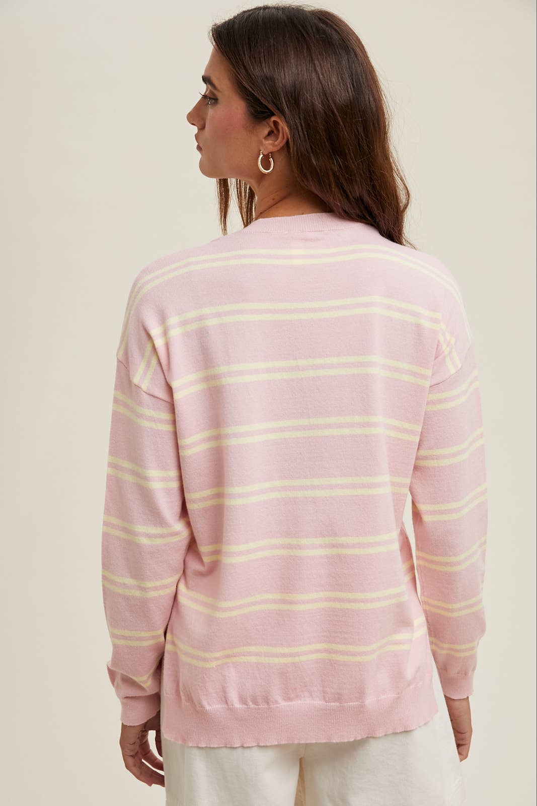 STRIPED LIGHTWEIGHT SWEATER / WL24-9757