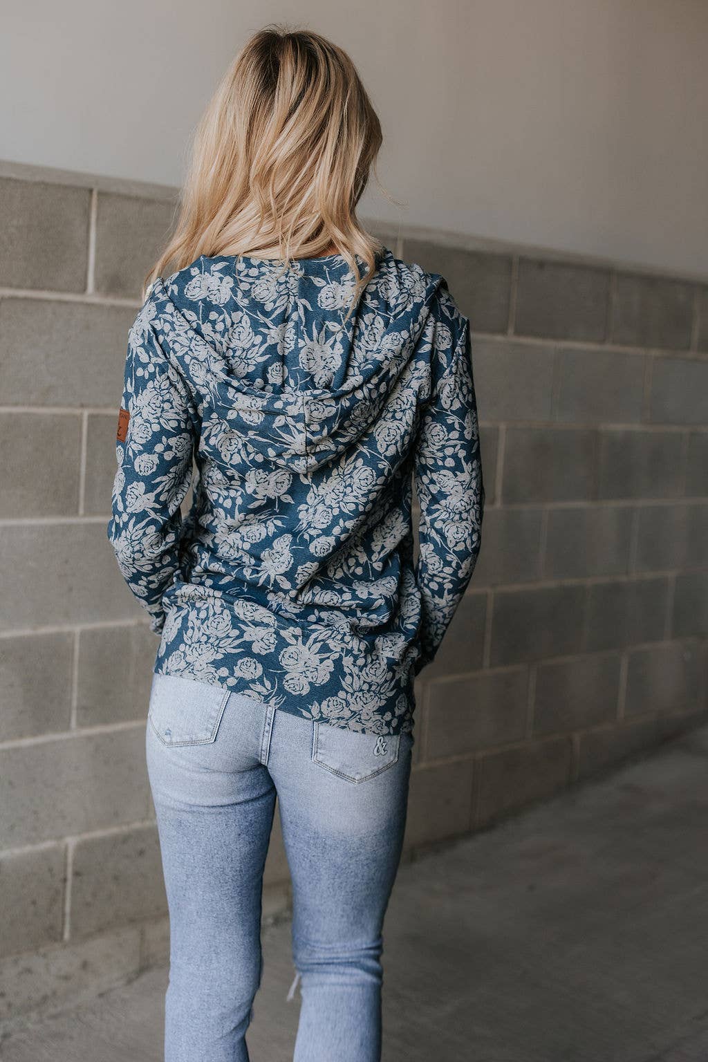 FullZip Sweatshirt- Twilight Blooms