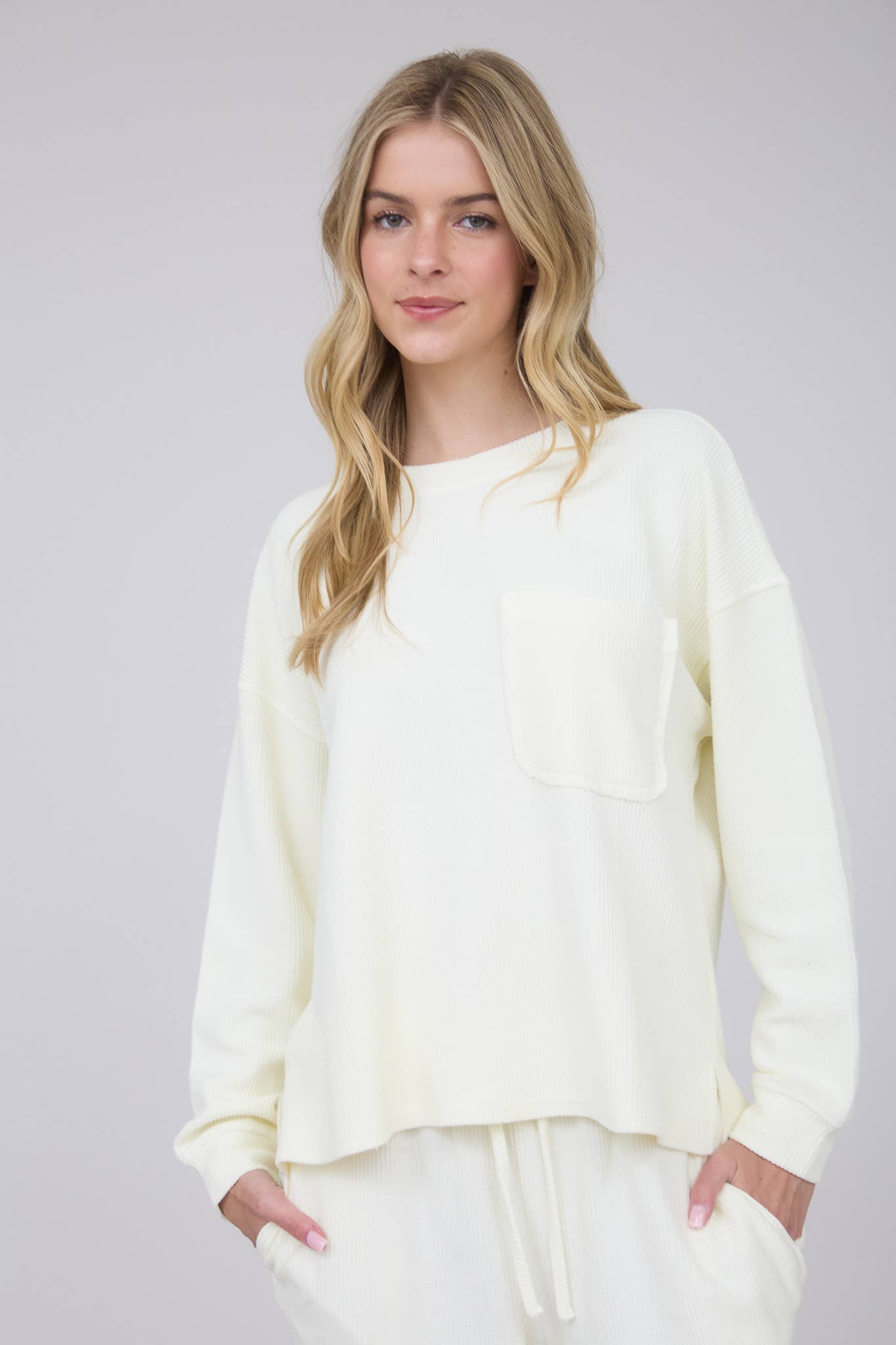 Long Sleeve Rib Knit Top