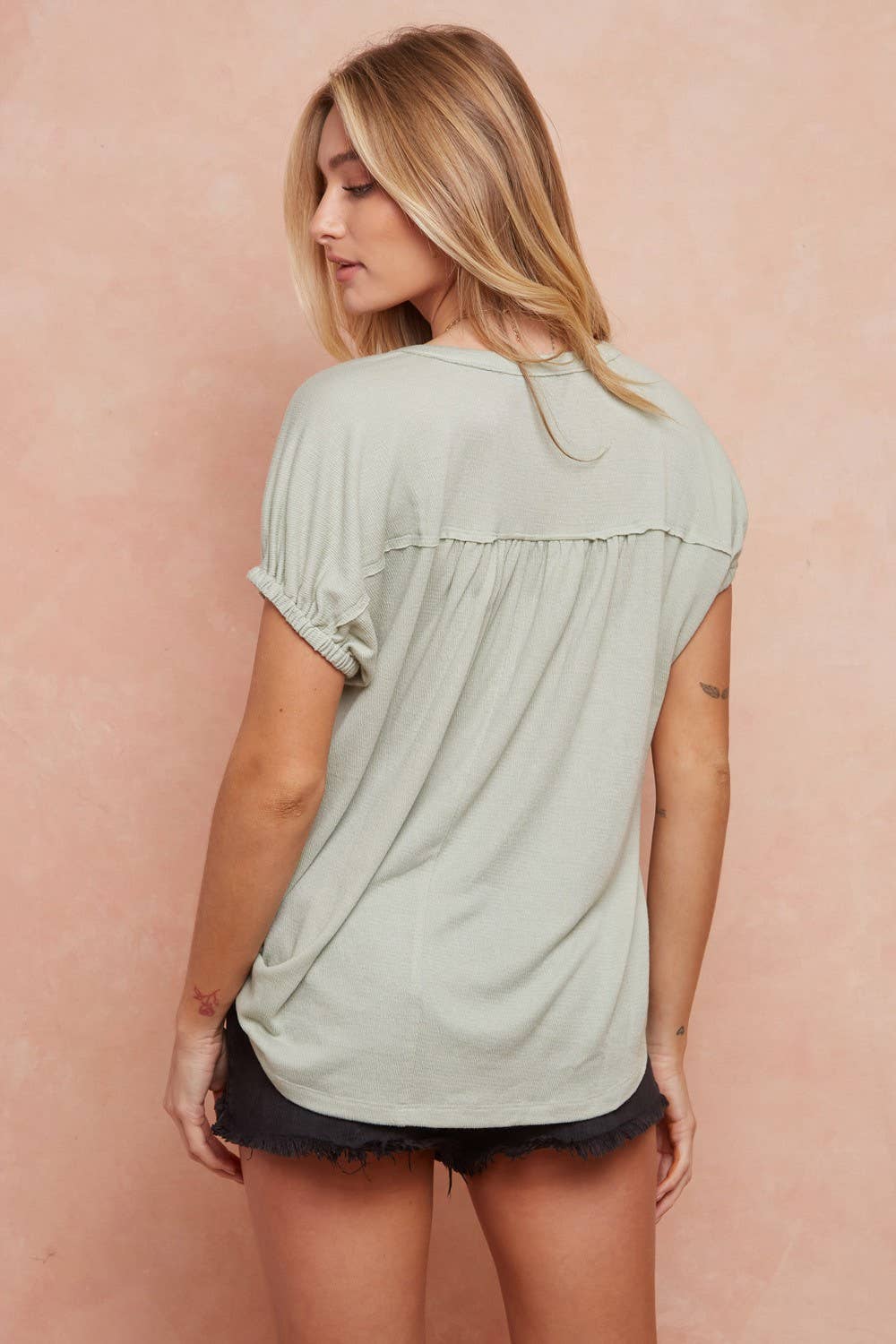 Drop Shoulder Top - 40113T-1