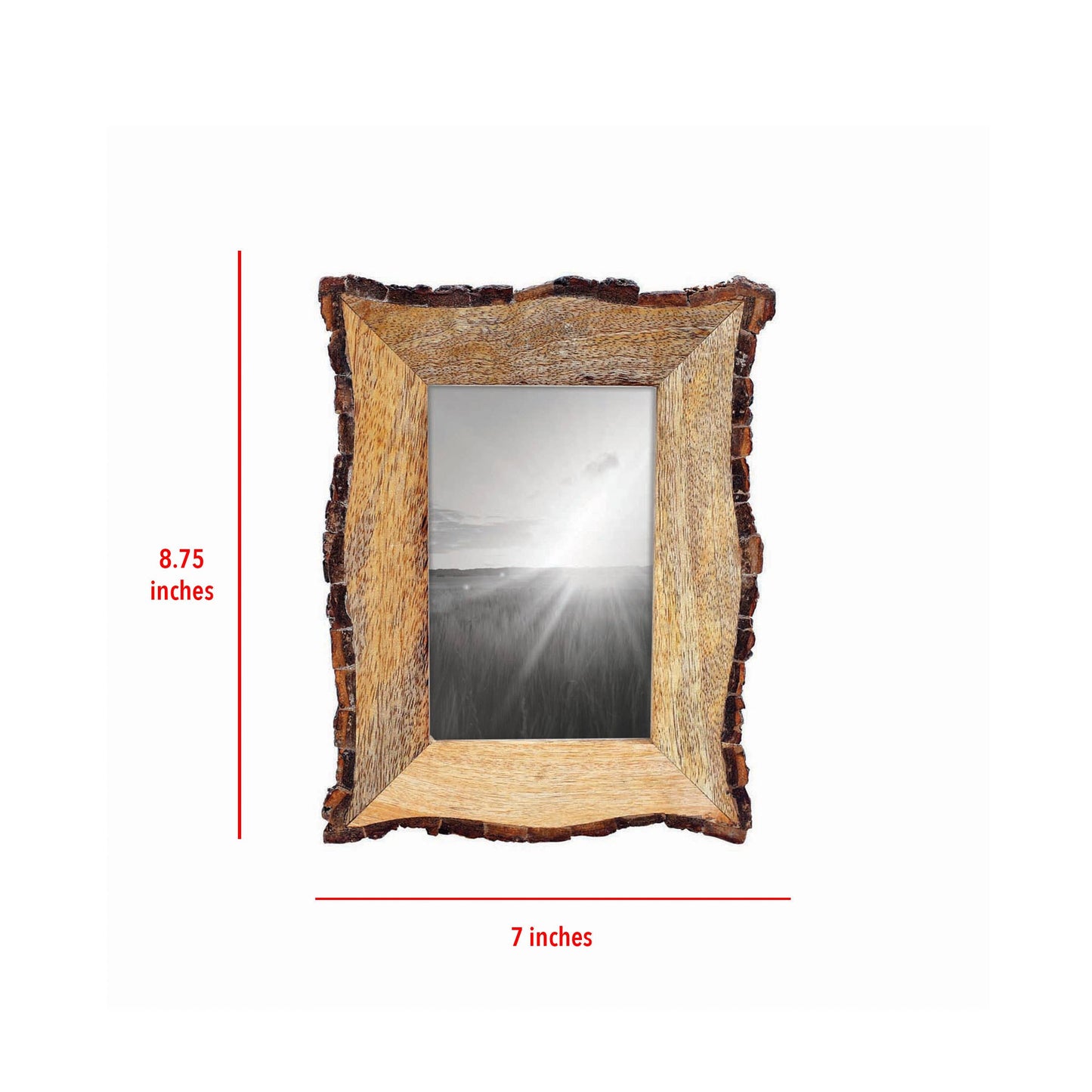 Rustic Live Edge 4x6 Picture Frame