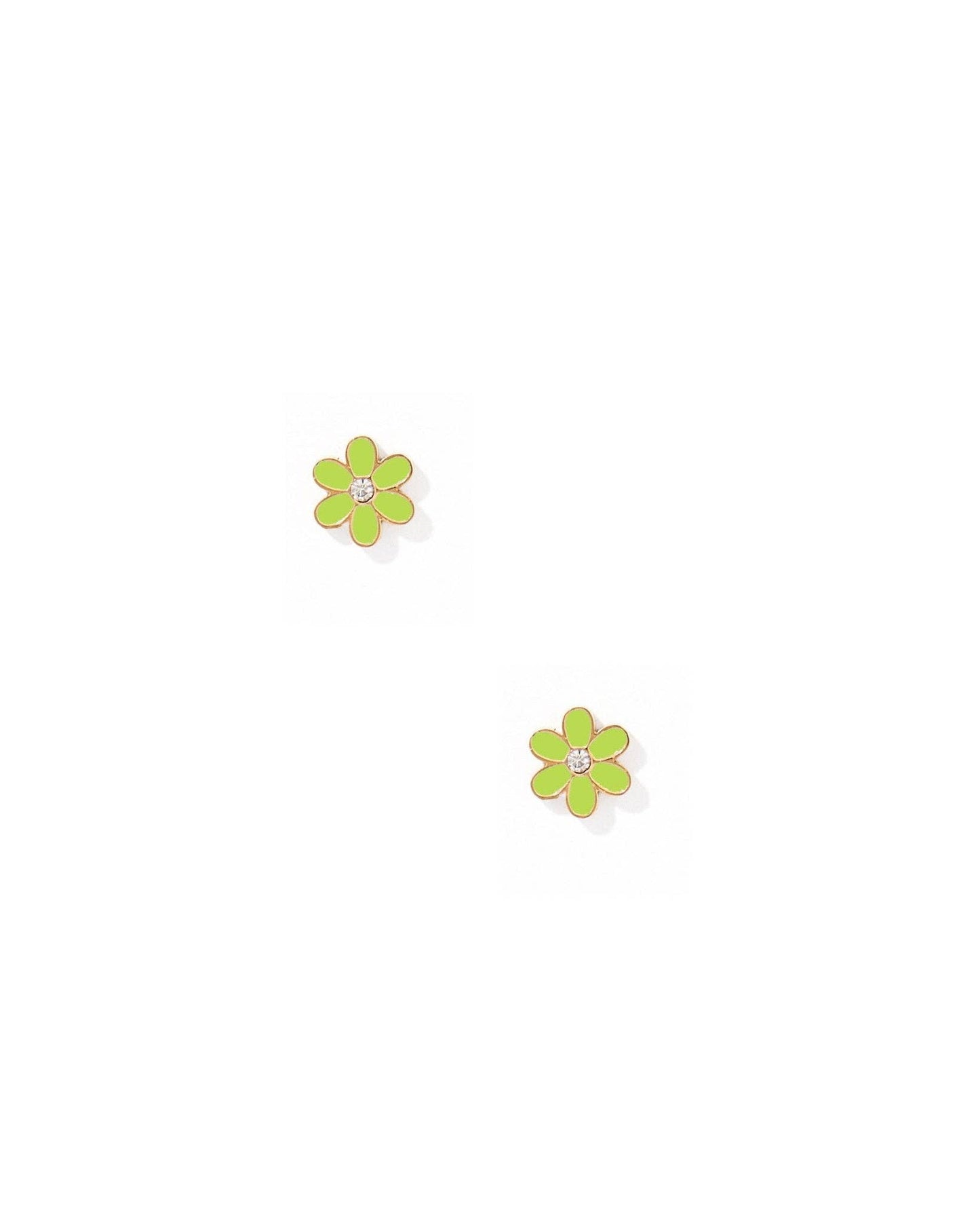 Screwback Stud Earrings - Alli Neon Green