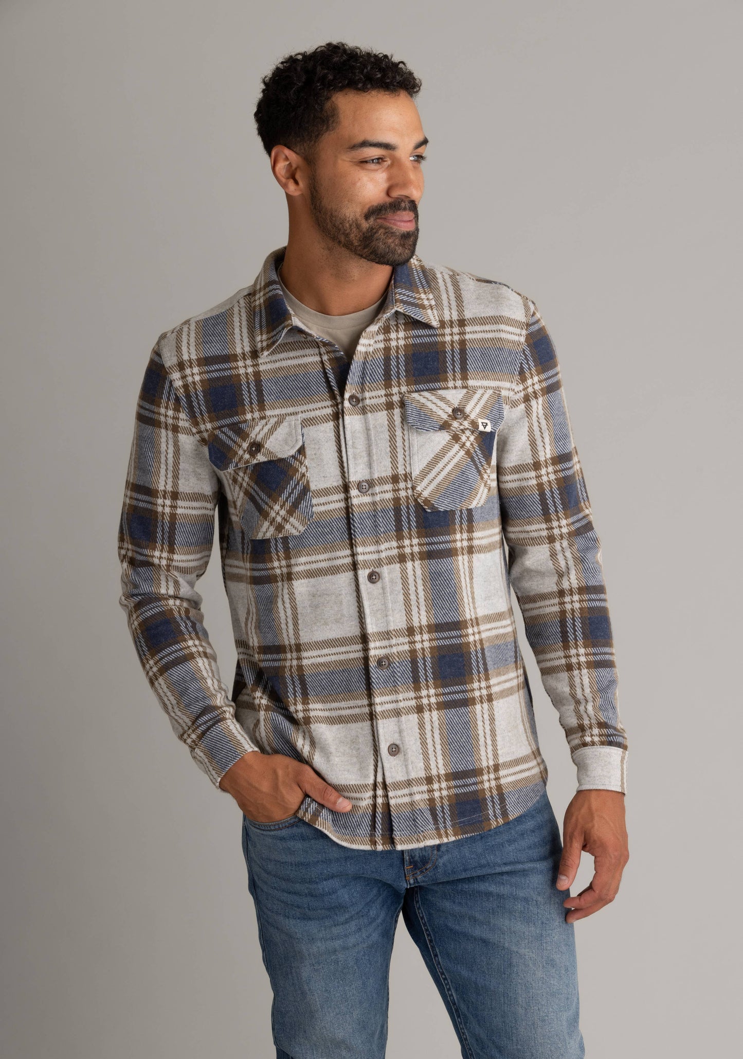 Men's Lichen Stretch Flannel Button Down