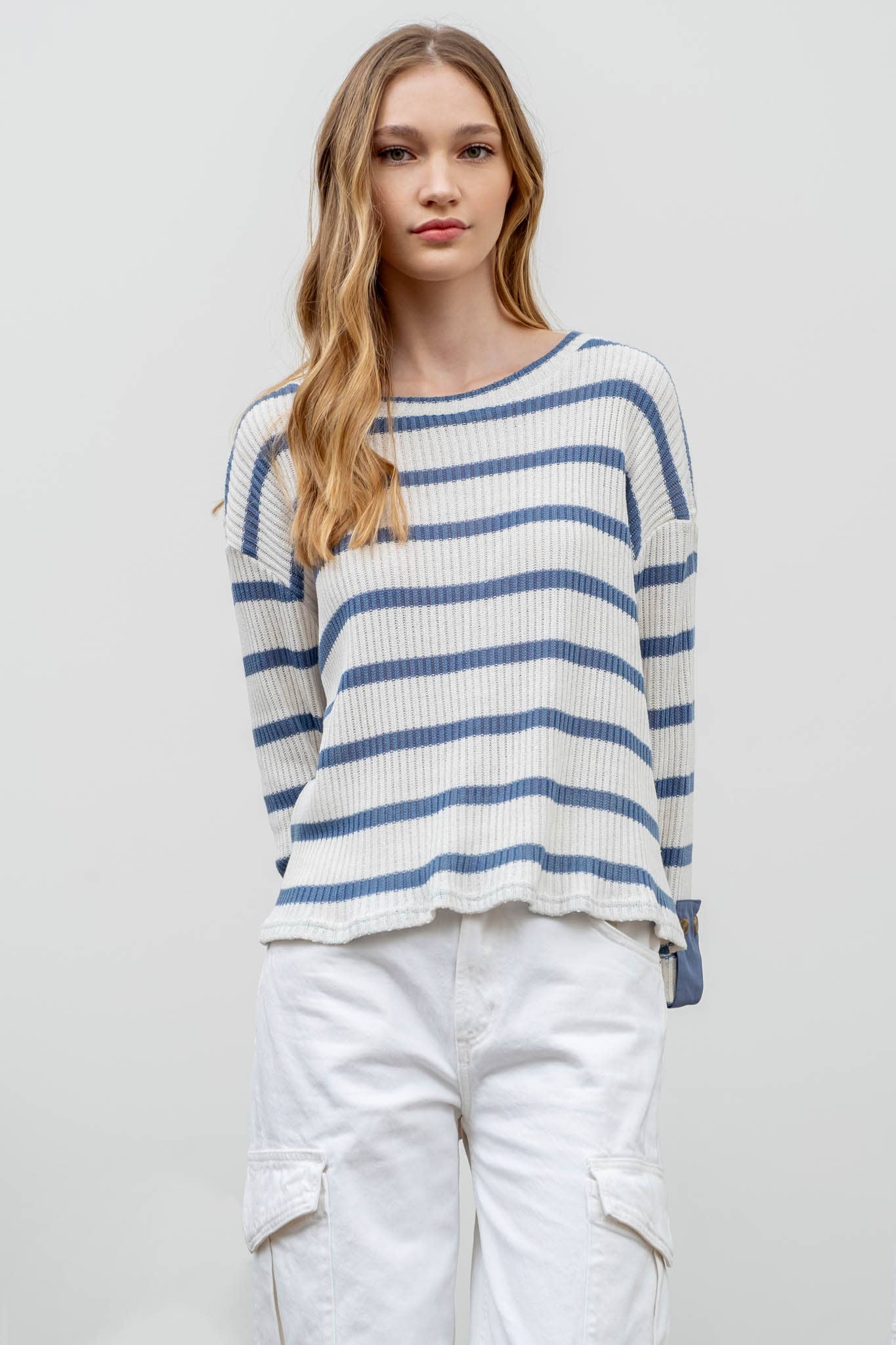 STRIPED KNIT TOP