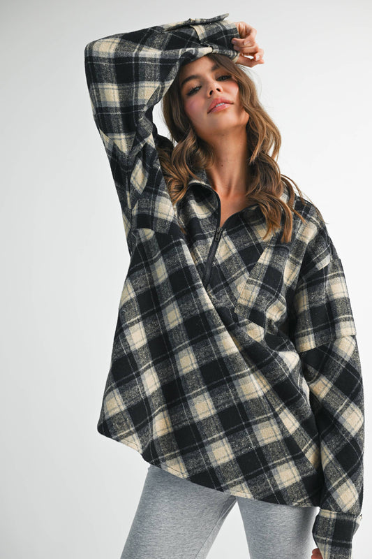 Mya Plaid Pullover 1