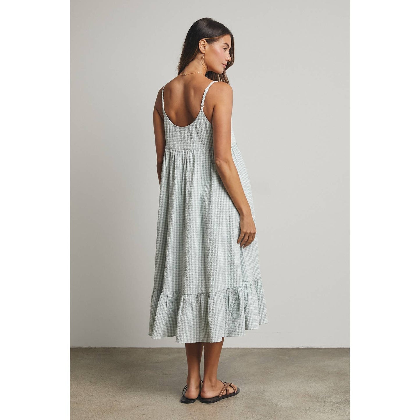 Gingham Midi Dress