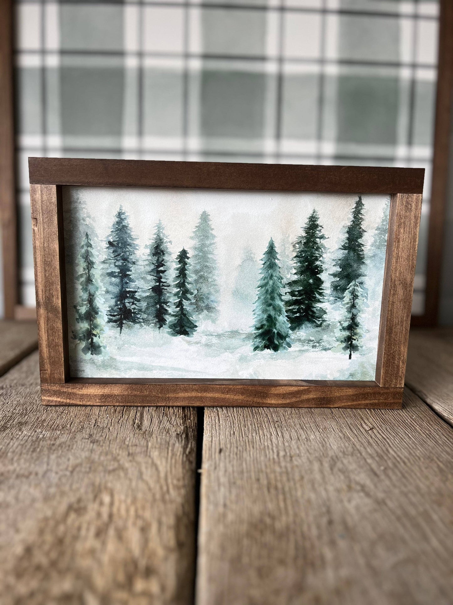 Evergreens Landscape | Christmas Winter Home Decor