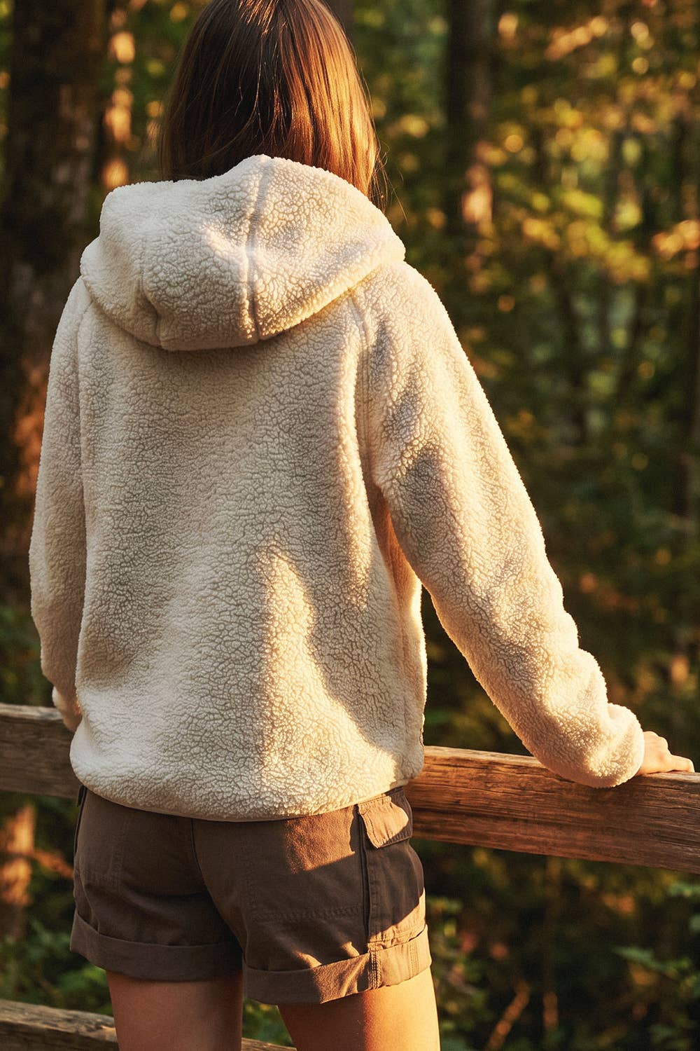 SHERPA FLEECE HOODIE JACKET