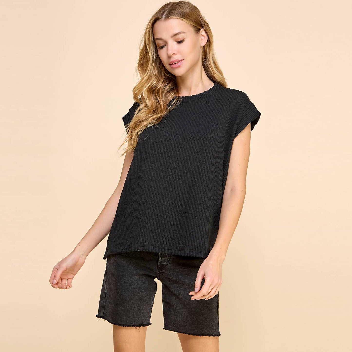 Sleeveless Rib Top