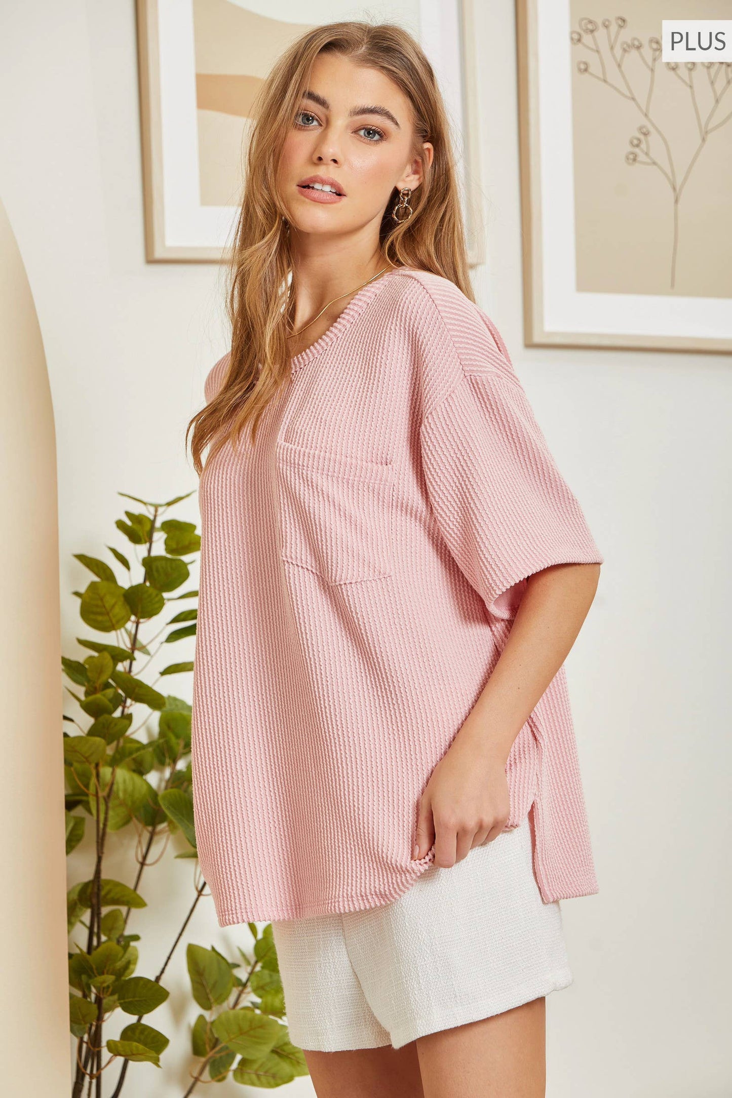 Ribbed Texture Tunic