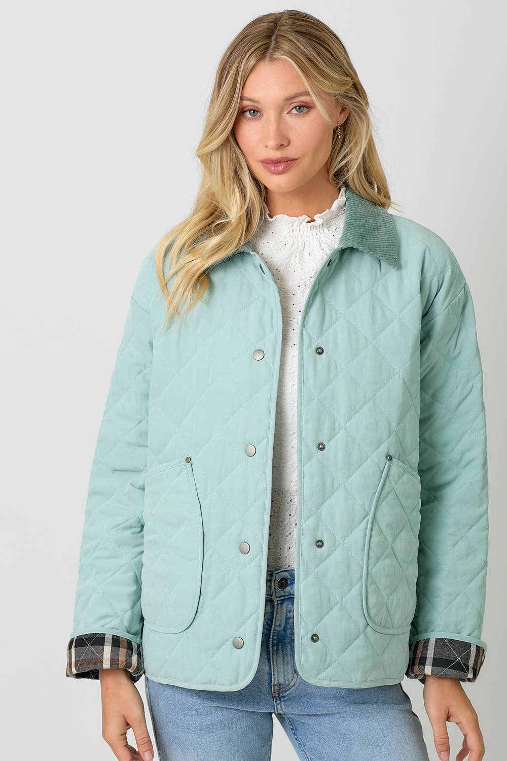 60188 Contrast Quilted Jacket