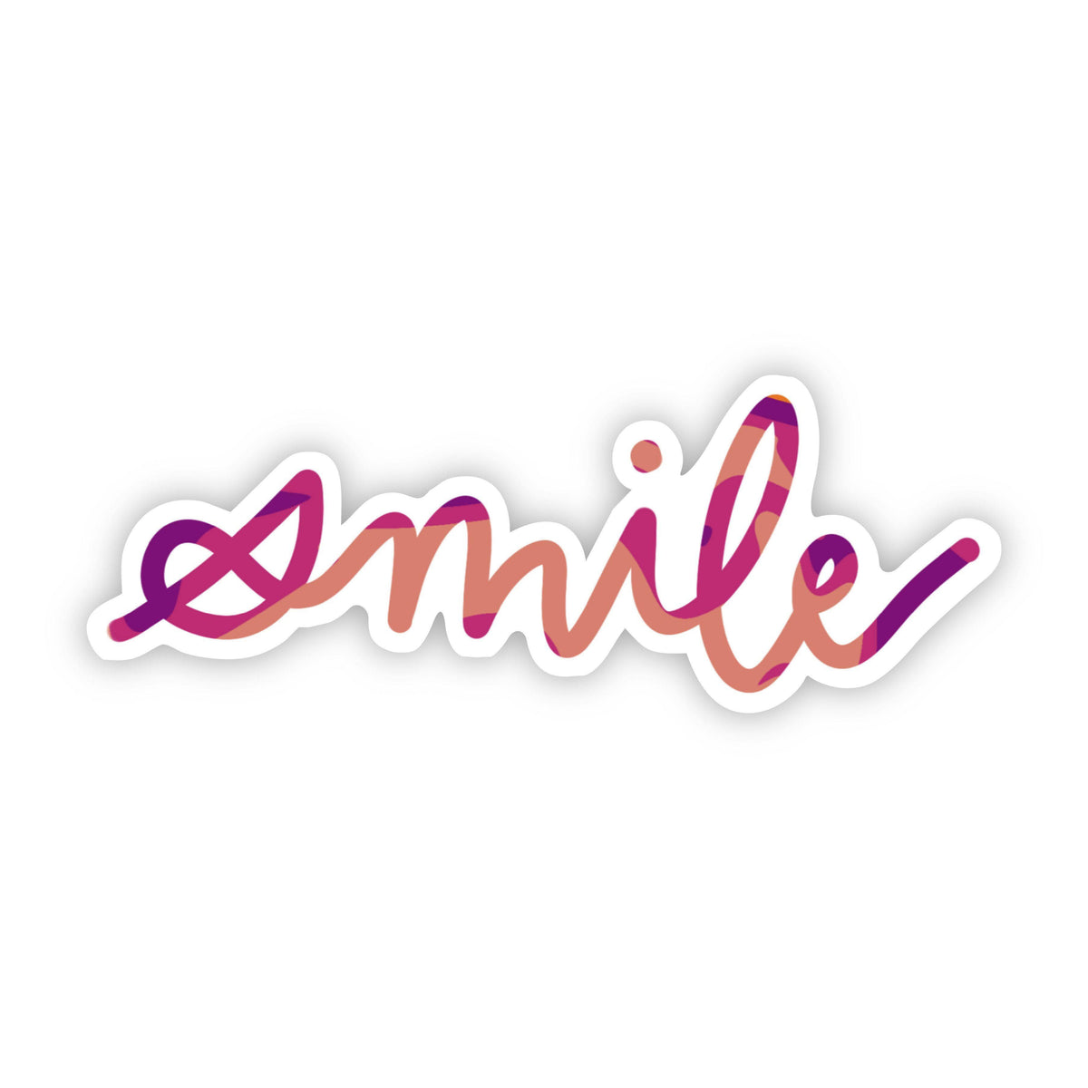 Cursive Quotes Sticker Smile Cursive Sticker – The Creamery