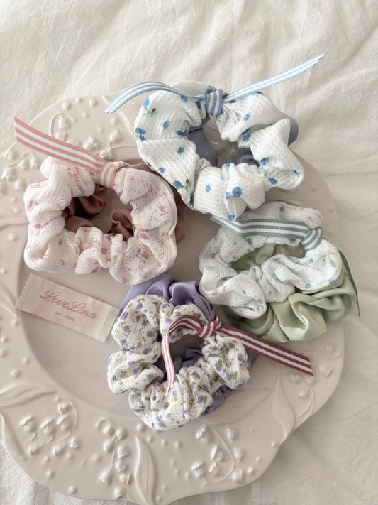 Flower Satin Scrunchies