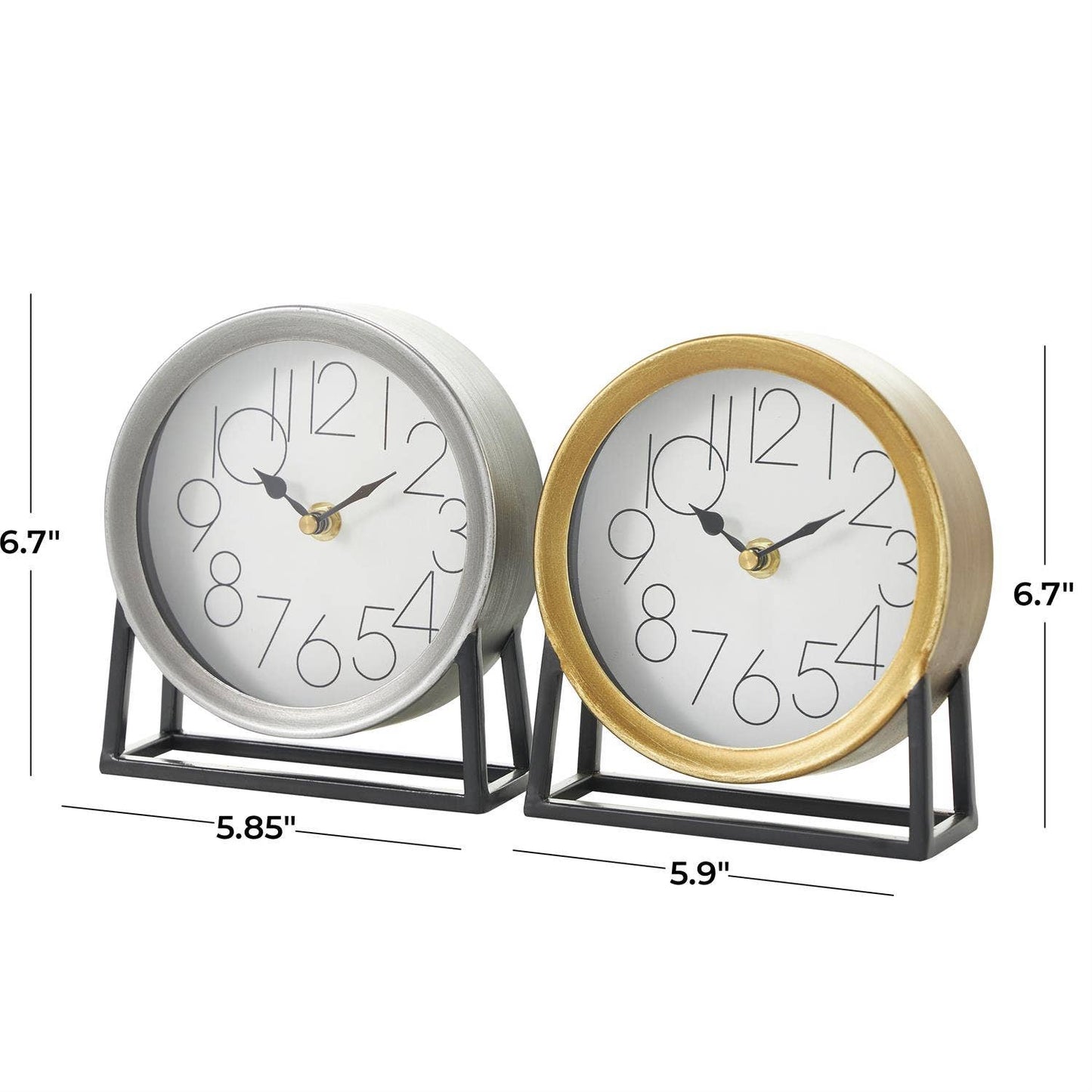 Table Top Gold & Silver Clock