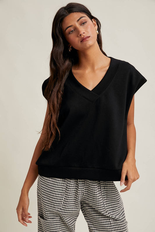Sleeveless Scuba Crop Pullover