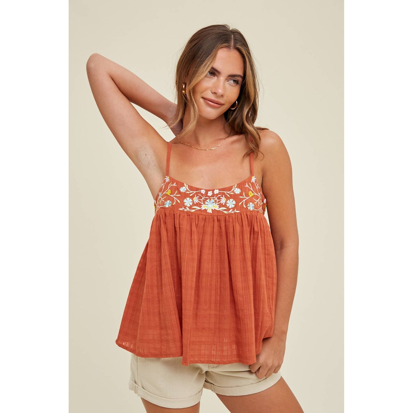 EMBROIDERED CAMI / WL23-8317