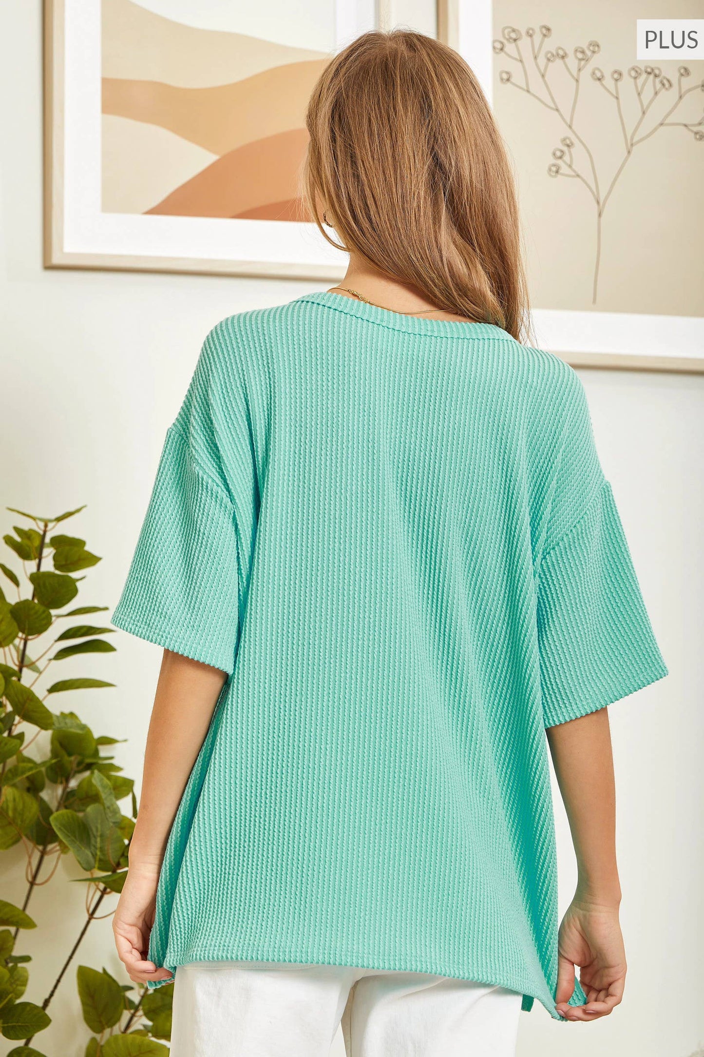 Ribbed Texture Tunic