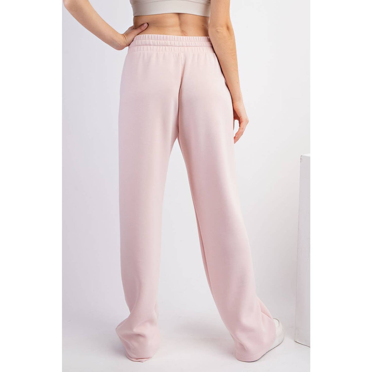 MODAL POLY SPAN STRAIGHT LOUNGE PANTS WITH POCKETS