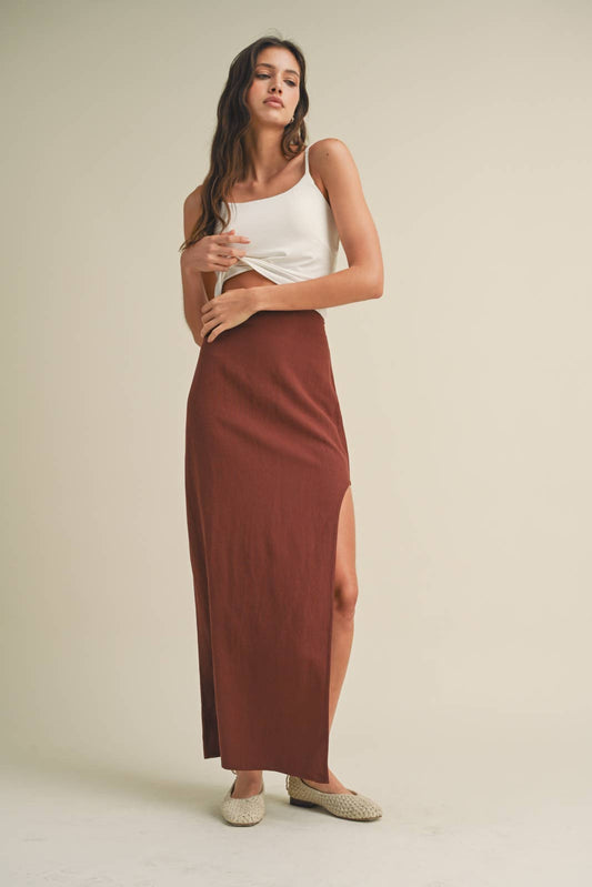 MAXI SKIRT SIDE SLIT