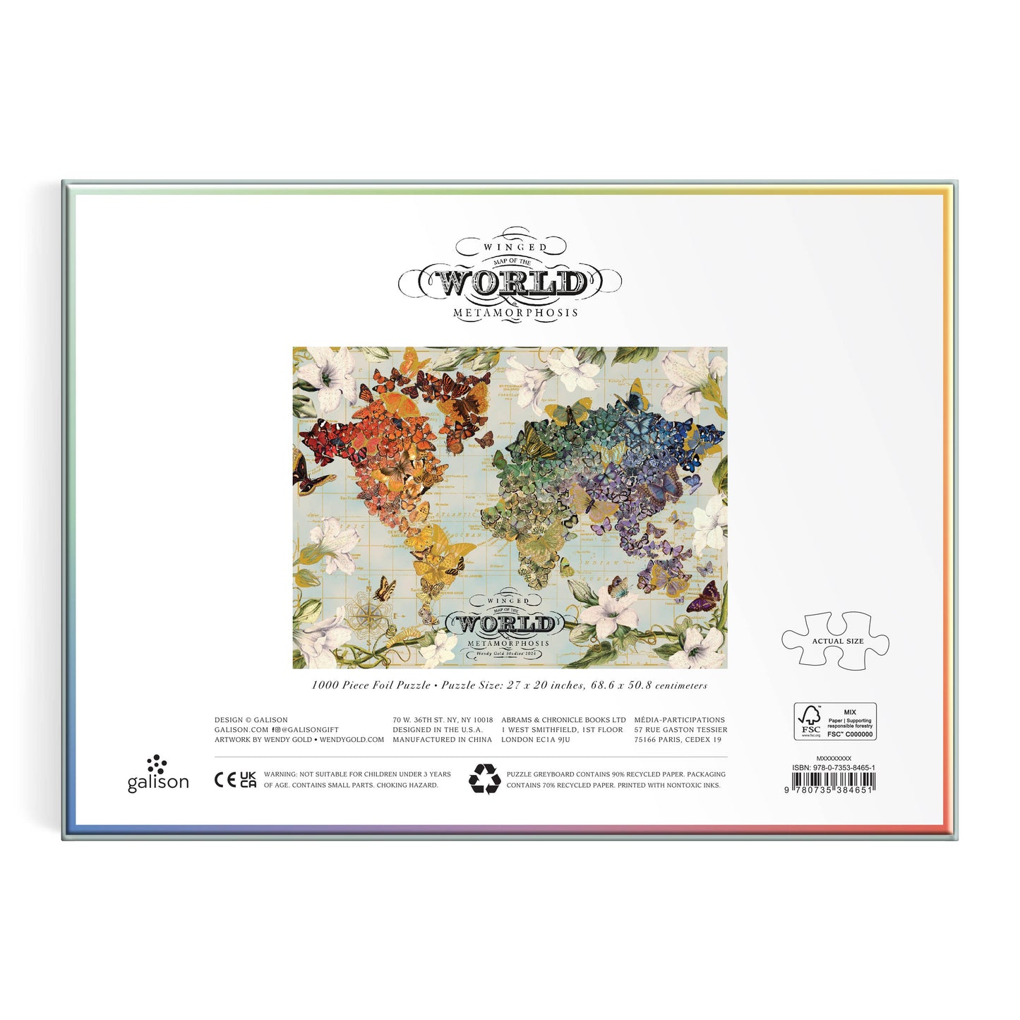 Butterfly World 1000 Piece Foil Puzzle