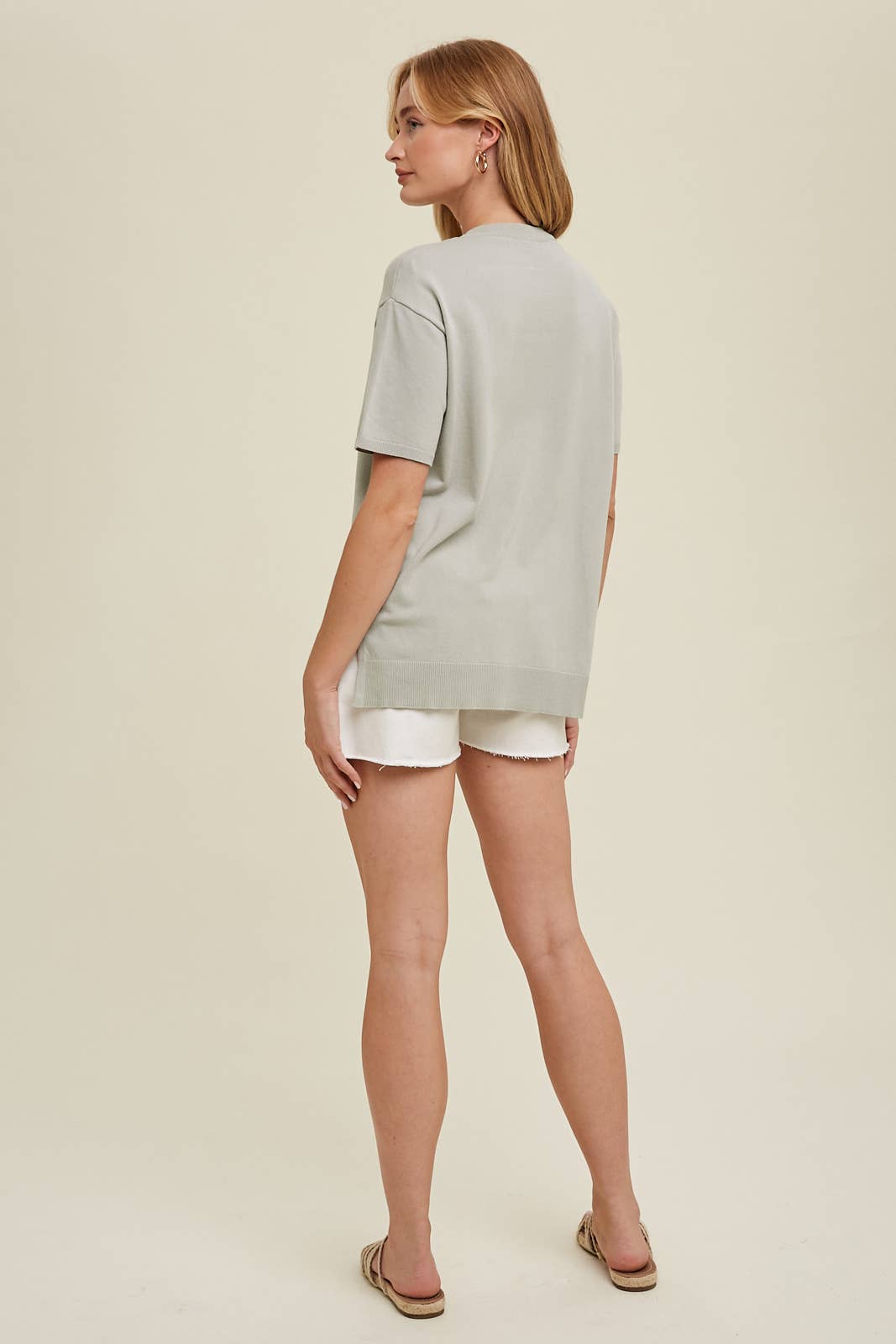 SHORT SLEEVE SWEATER / WL21-6226