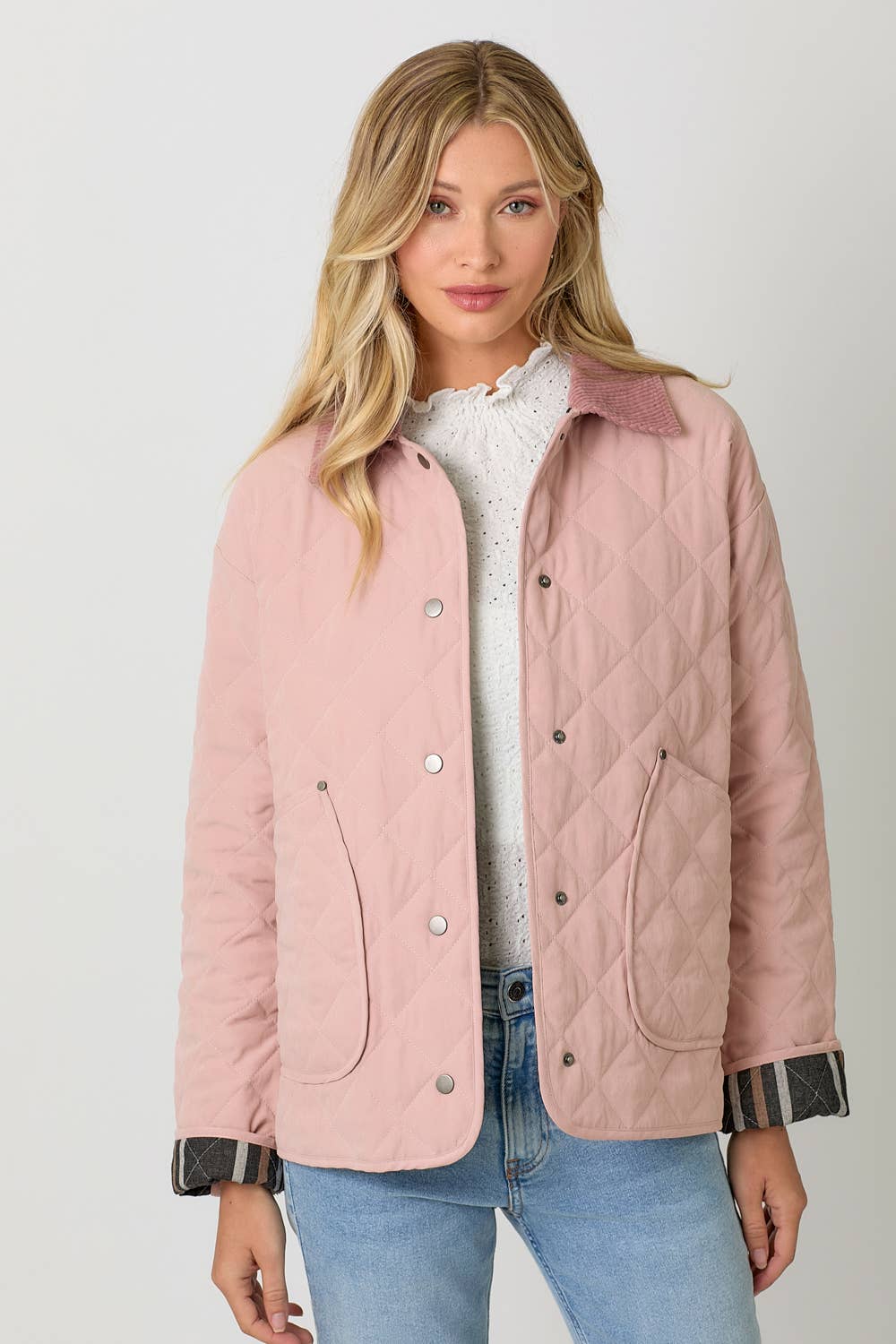 60188 Contrast Quilted Jacket