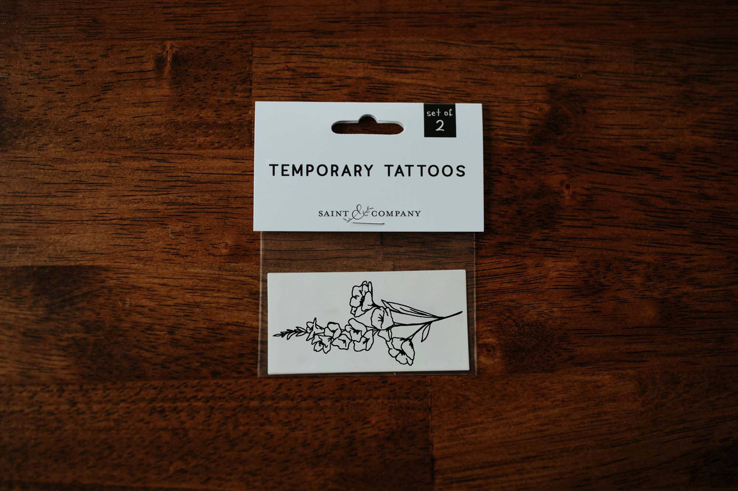 Gladiolus + Cosmos Temporary Tattoos