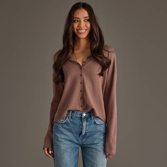 Mocha Button Up Cardigan