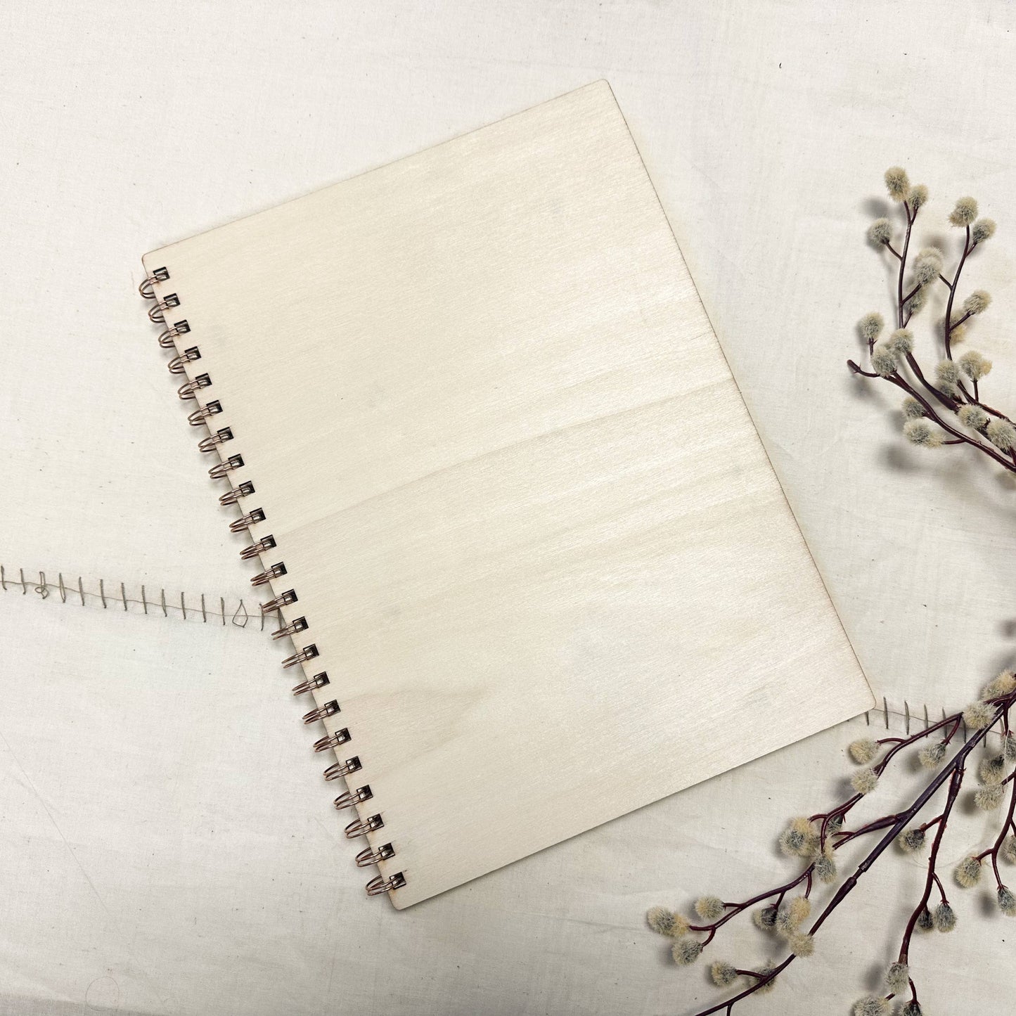 9x12 Journal Collection: Blank Journal with Wood Cover