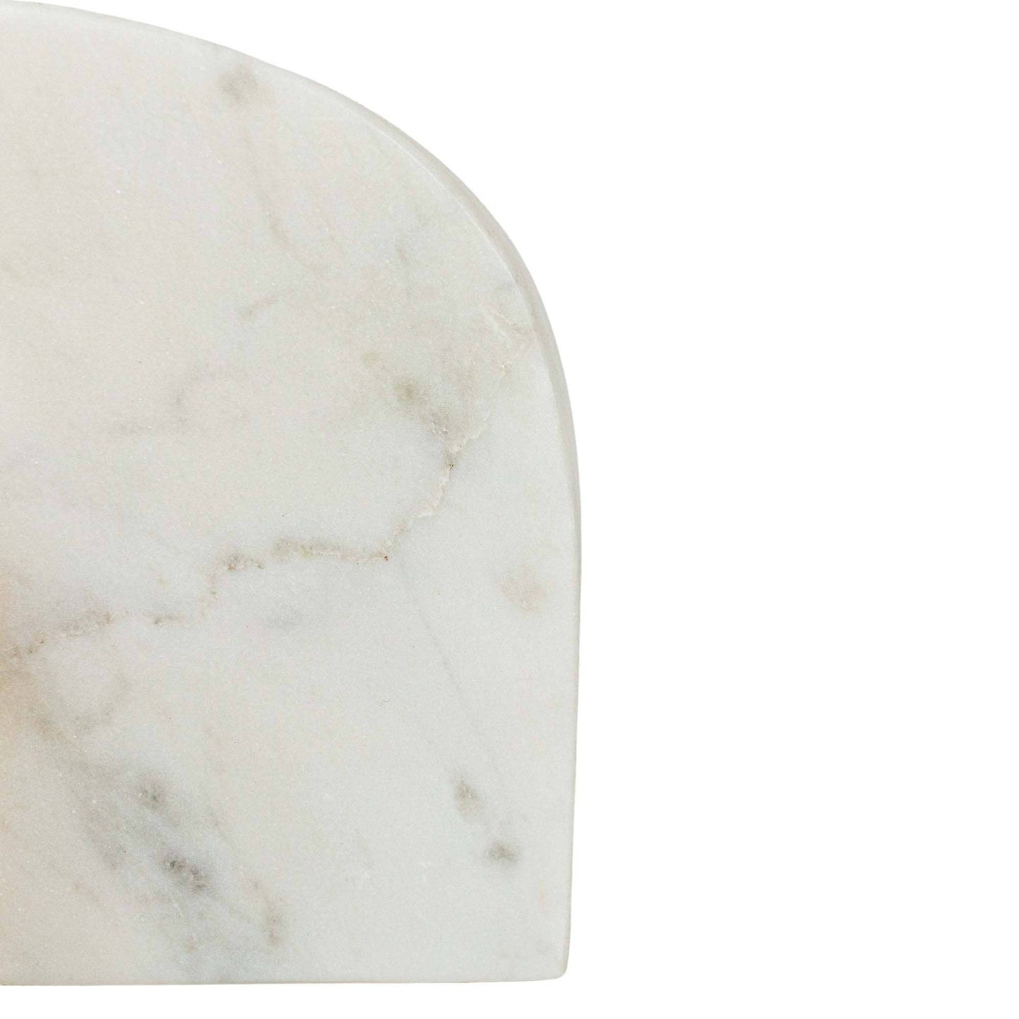 Marble Bookends White, Set Of 2