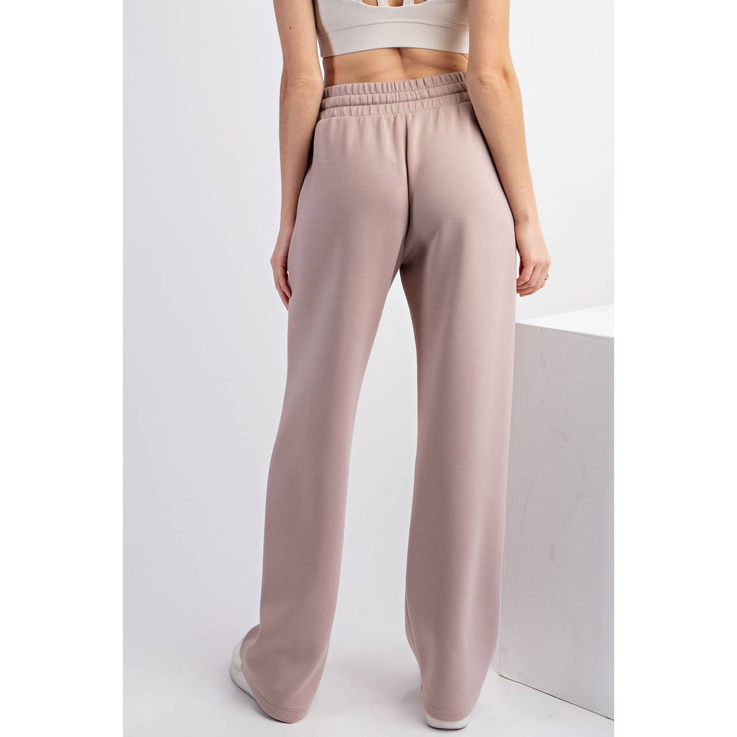 MODAL POLY SPAN STRAIGHT LOUNGE PANTS WITH POCKETS