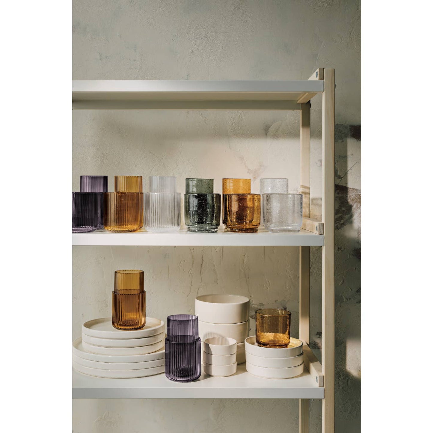 Fluted Glass 12 oz - Smoke