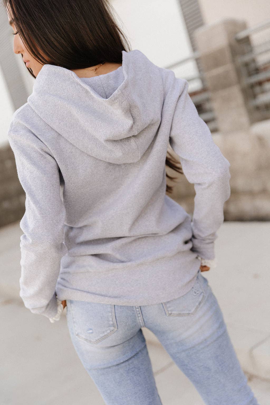 Lace Detail Hoodie