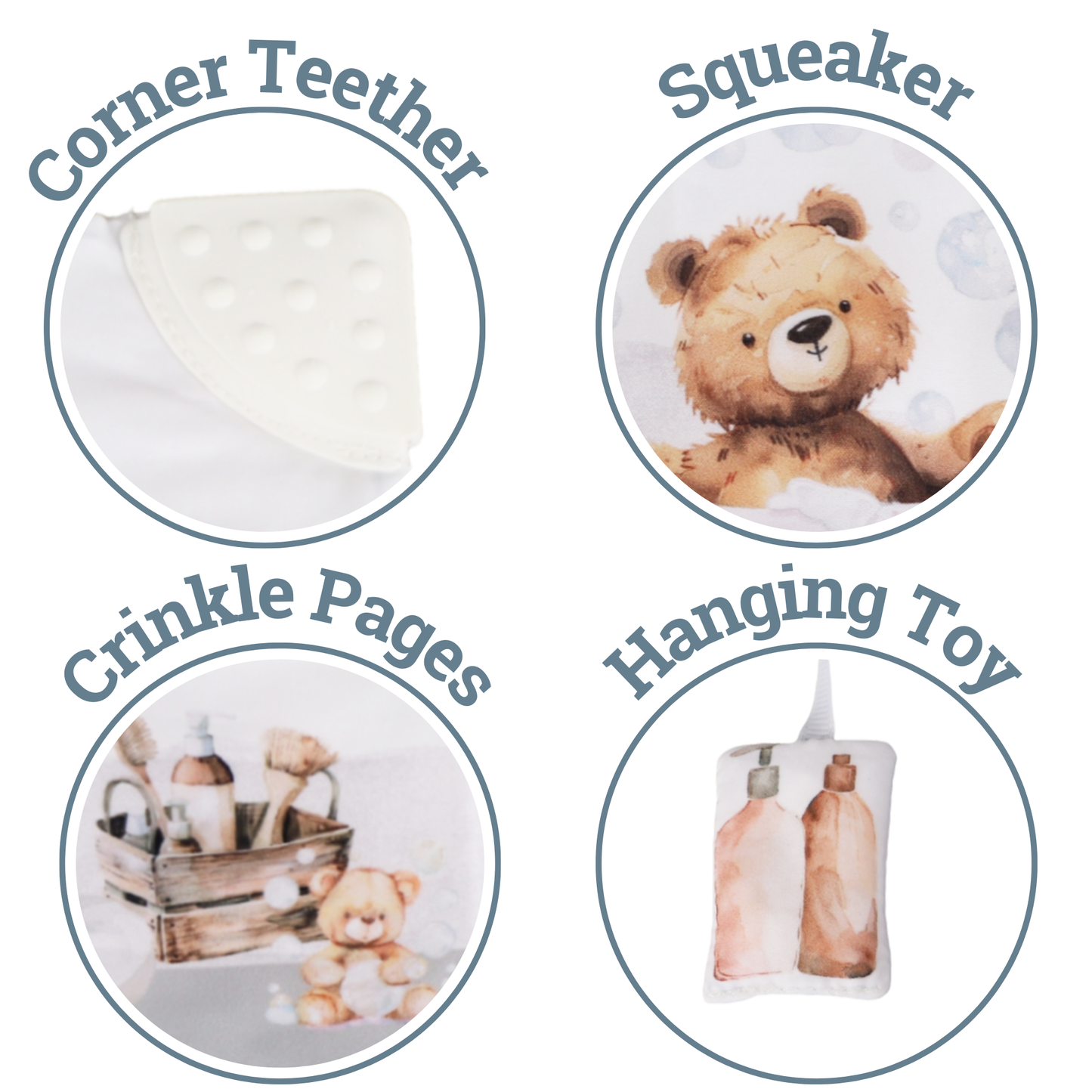 Bubble Bath Crinkle Cloth Book