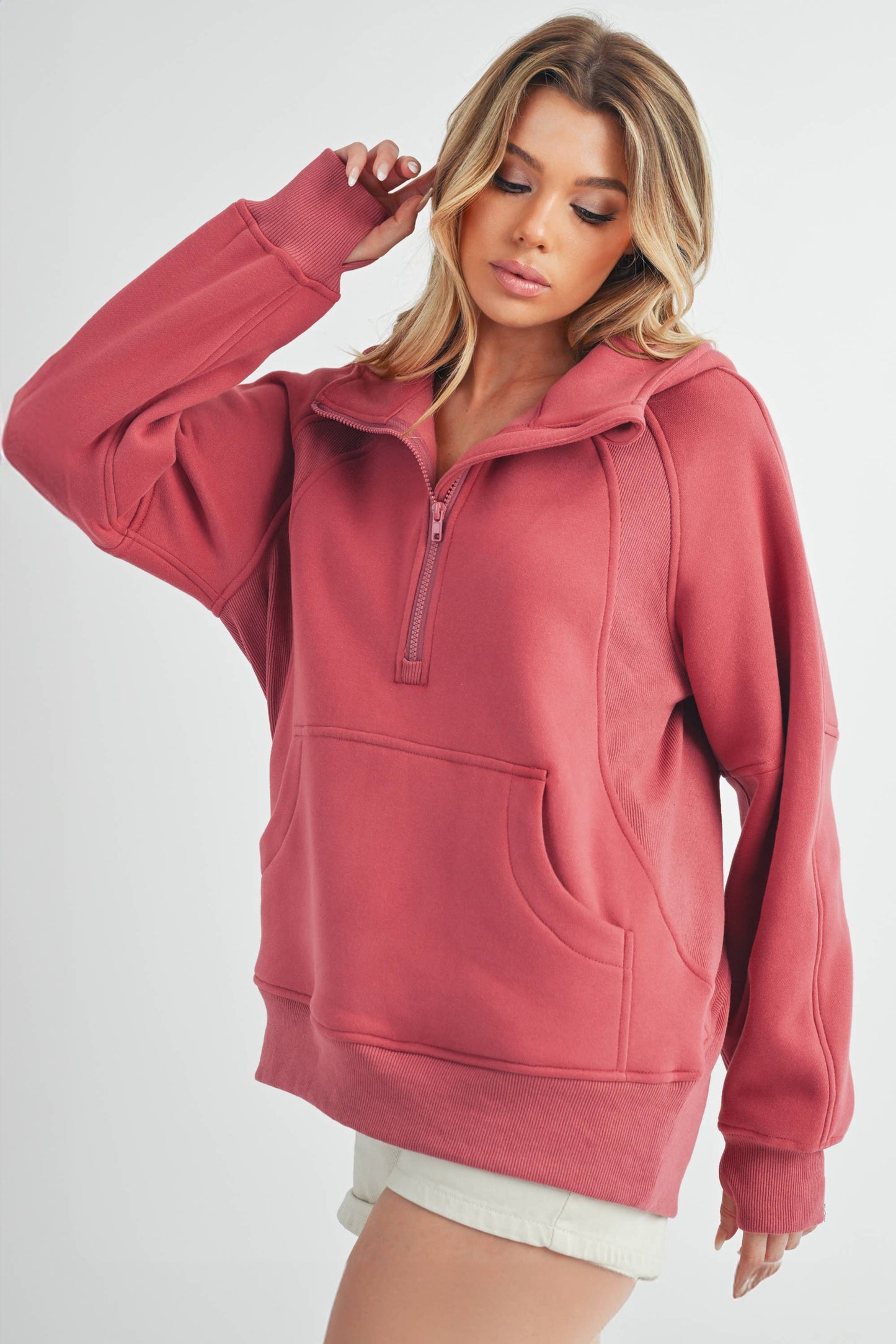 990DK Long Drea Half-Zip Hoodie