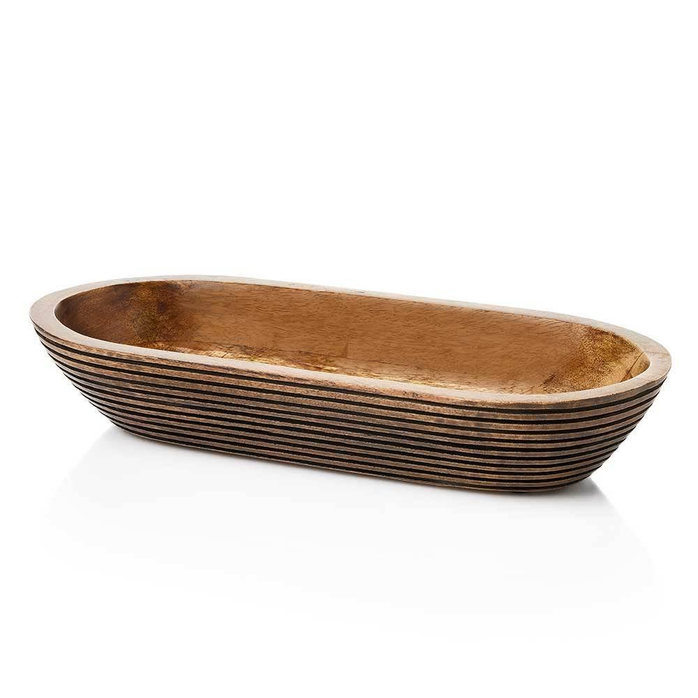 Kaala Ribbed Oval Bowl