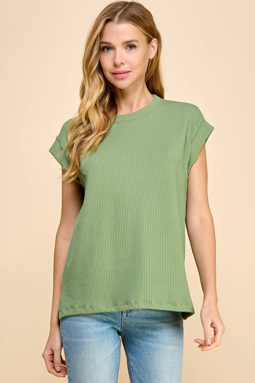 Sleeveless Rib Top