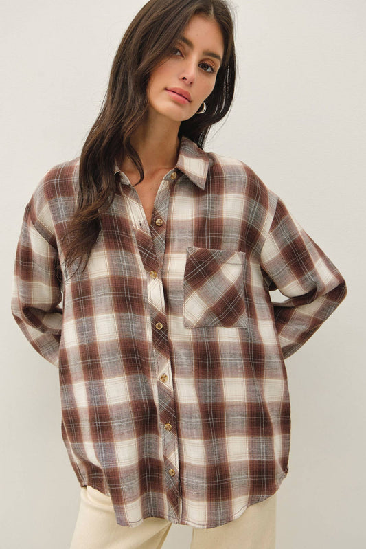 Dune Plaid Flannel Shirt