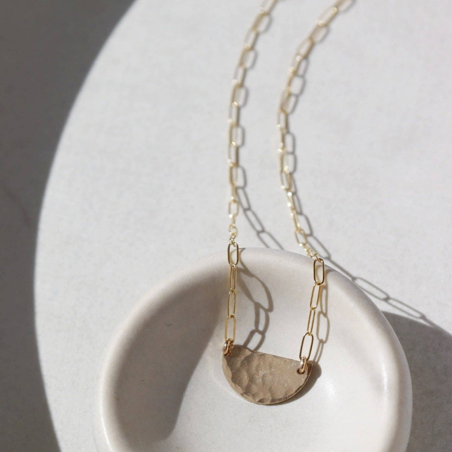 Half Moon Necklace | 14k Gold fill or Sterling Silver