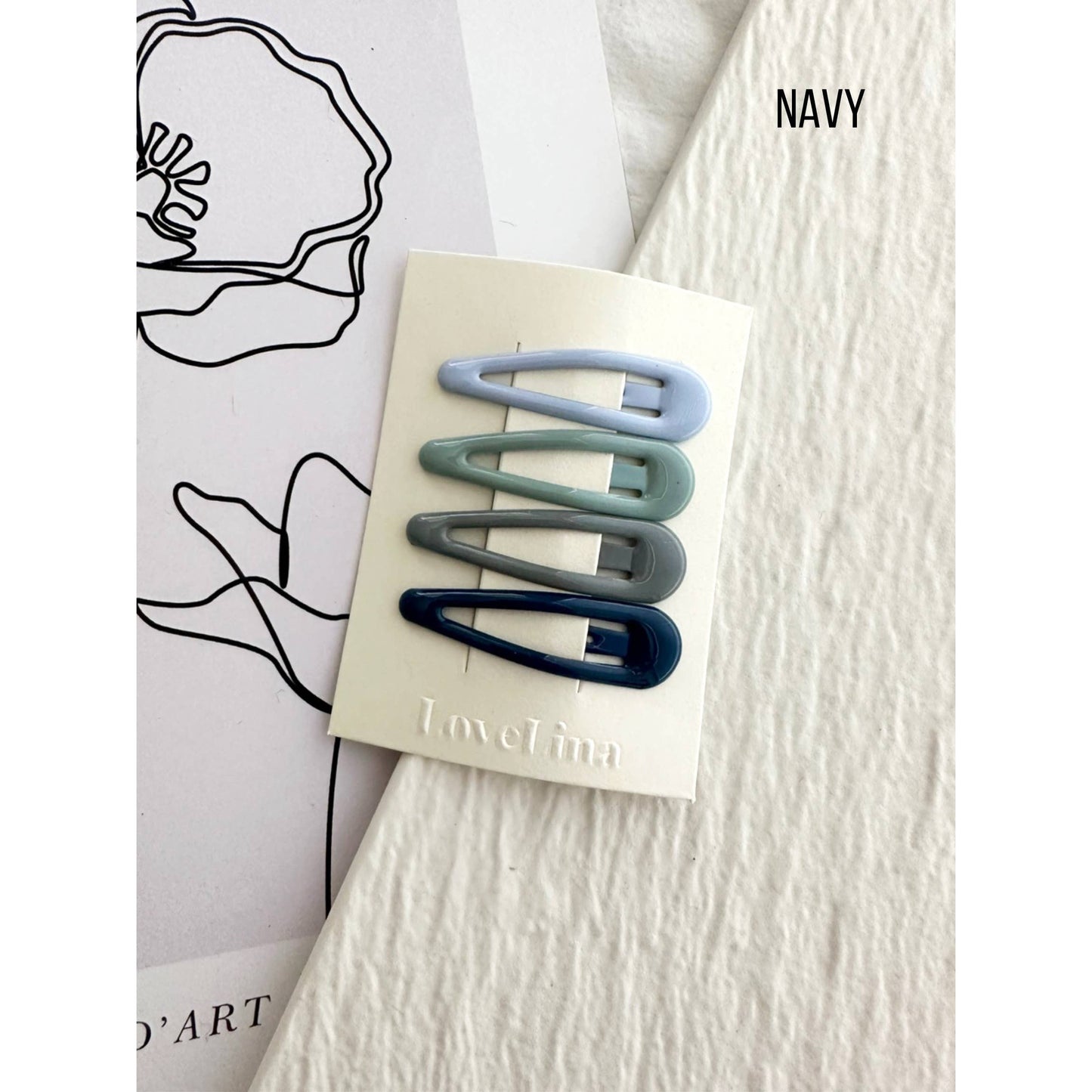 Glossy 4PC Hair Clips - DAMI