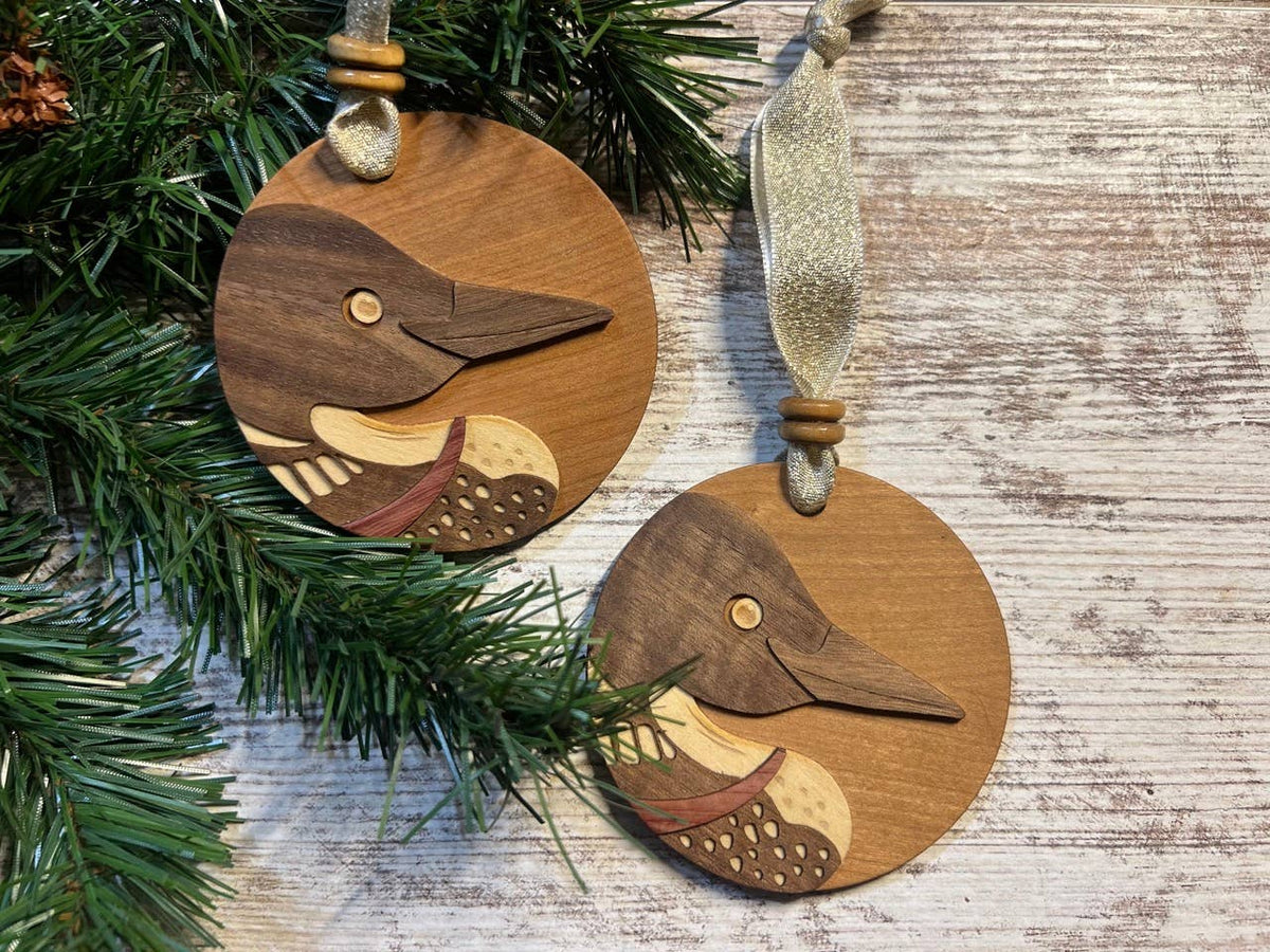 Layered Wood Loon Ornament