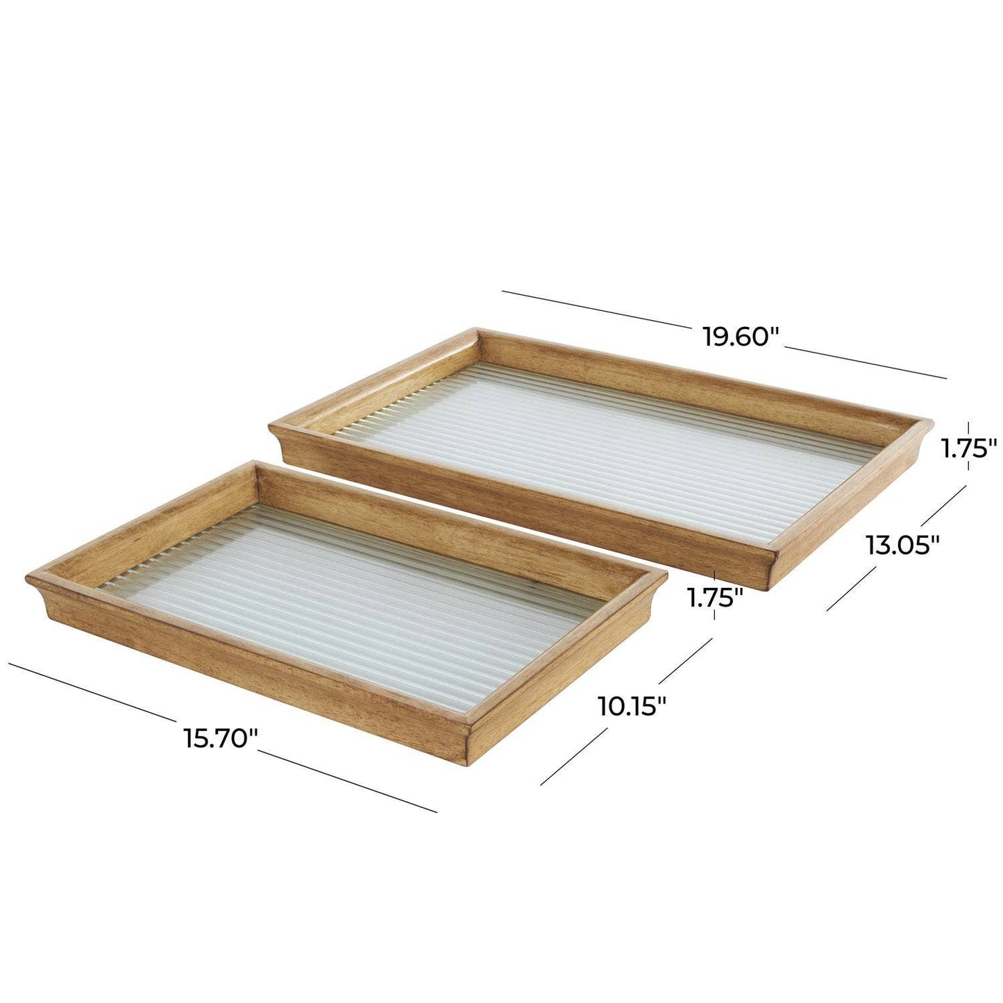 Wood & Glass Tray