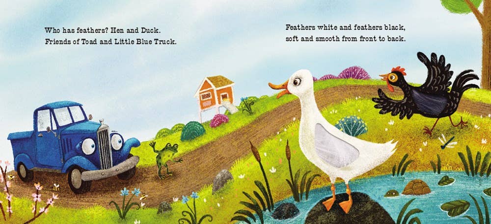 Little Blue Truck Feeling Happy: A Touch-and-Feel Book