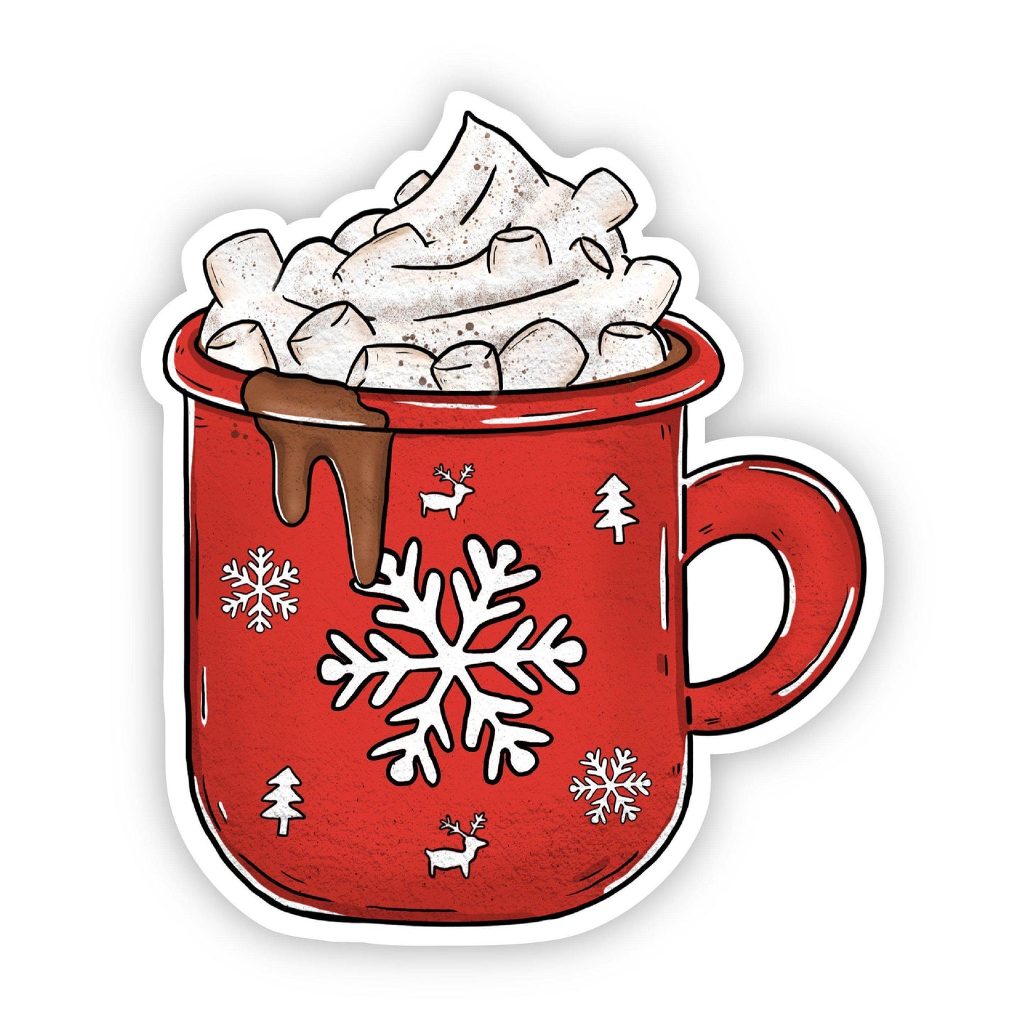 Hot Chocolate Mug Holiday Sticker