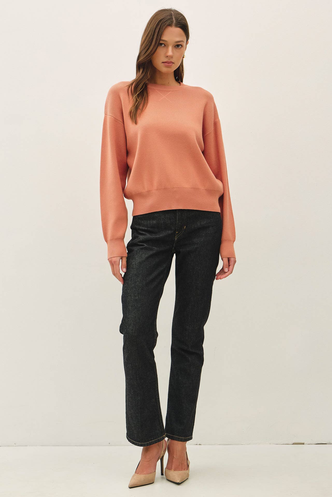 Boyfriend Fit Pullover Sweater