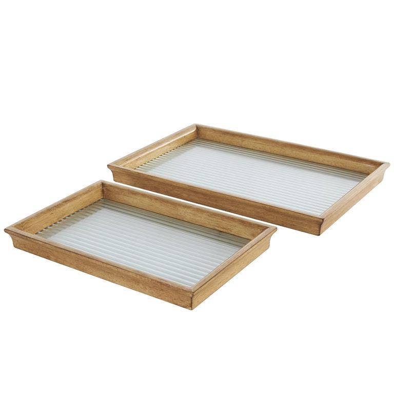 Wood & Glass Tray