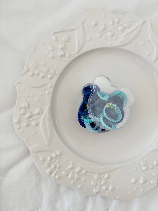 Mini Hair Ties in Clear Bear Container-Kids