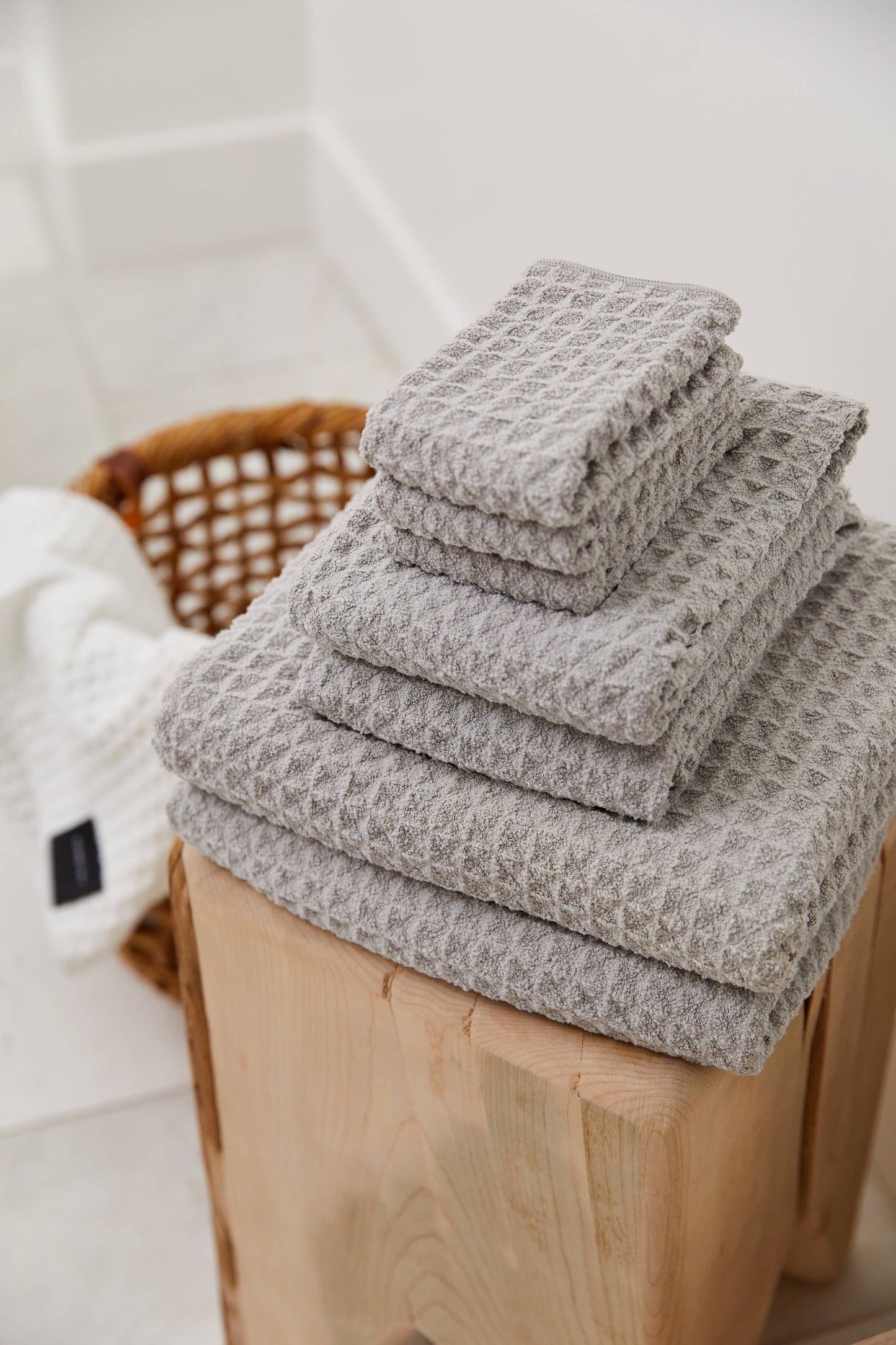 Stone Waffle Hand Towel