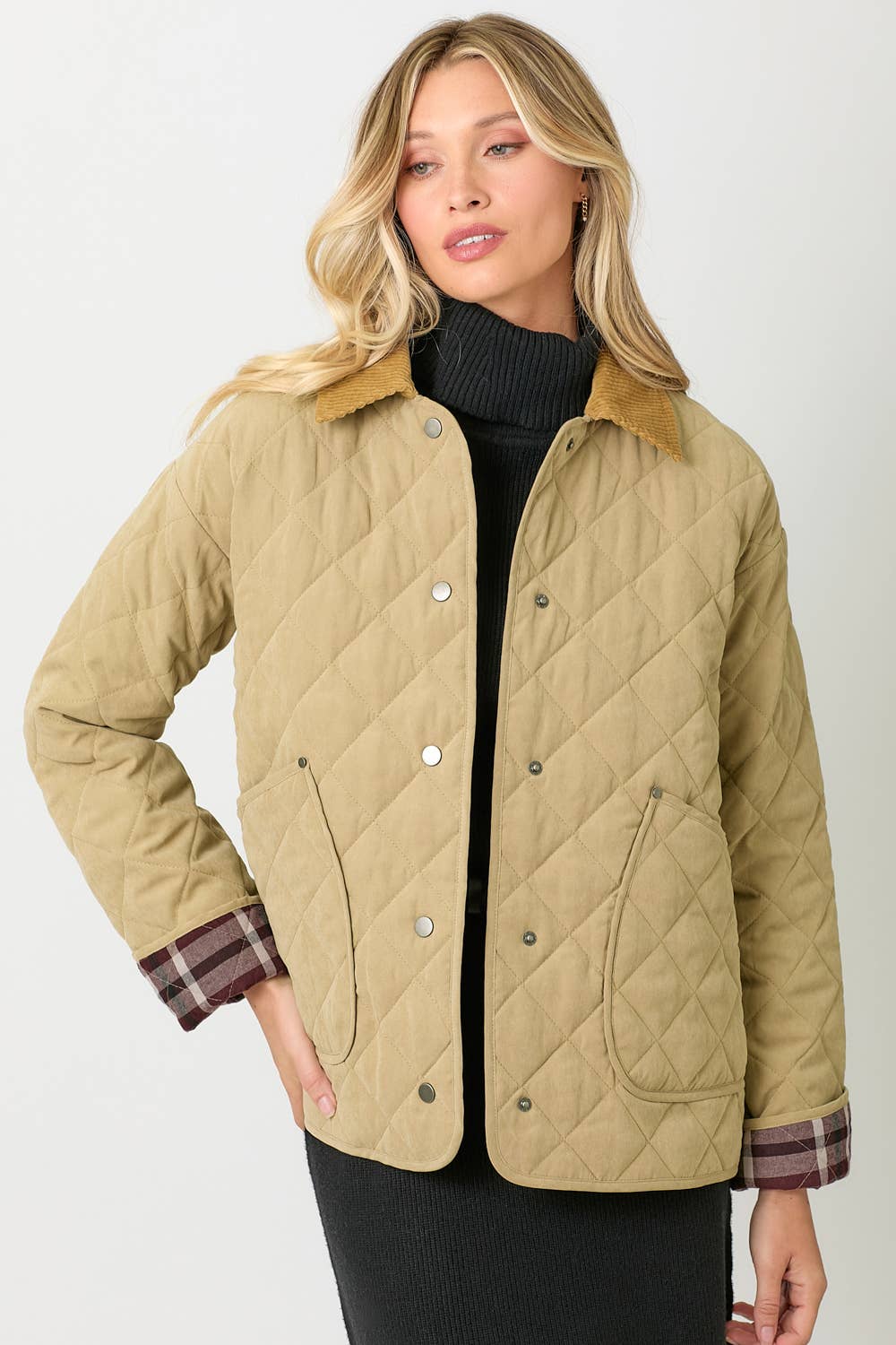 60188 Contrast Quilted Jacket