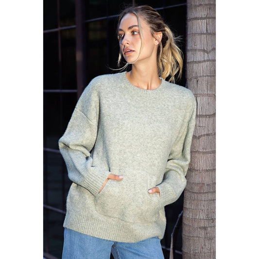 Crewneck Sweater With Pocket
